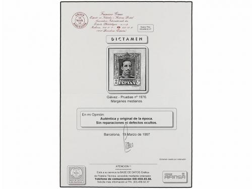 (*) ESPAÑA. Ed. 310, 316 (2). PRUEBAS DE PUNZÓN. 2 cts. negr