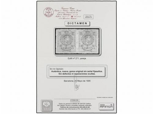 **/* ESPAÑA. Ed. 269, 271, 276. 10 cts., 15 cts. y 40 cts. T