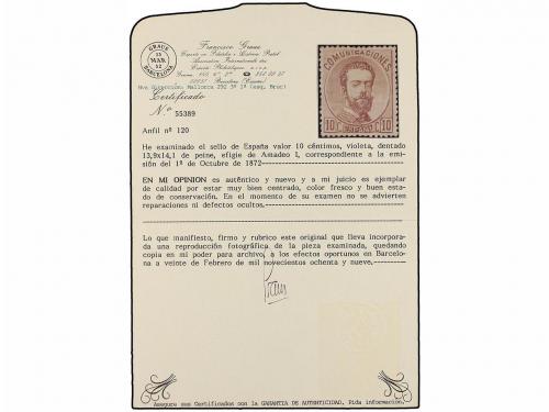 (*) ESPAÑA. Ed. 120. 10 cts. violeta. Excelente centraje. MA