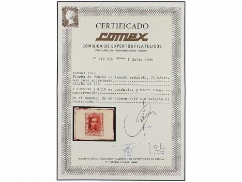 (*) ESPAÑA. Ed. 316. PRUEBA DE PUNZÓN. 20 cts. carmín (Gálve