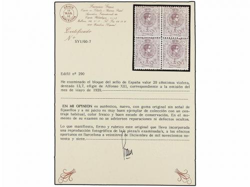 ** ESPAÑA. Ed. 289/90. SERIE COMPLETA en bloques de cuatro.