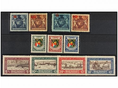 ** LIECHTENSTEIN. Mi. 61/62A, 61/62B, 75/77, 78/81. 1924-28.