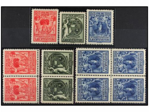 ** LIECHTENSTEIN. Yv. 108/110. 1932. Five sets, never hinged