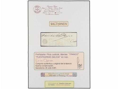 ° ESPAÑA. Ed. 1A. 6 cuartos negro, tipo II. Mat. prefilatéli