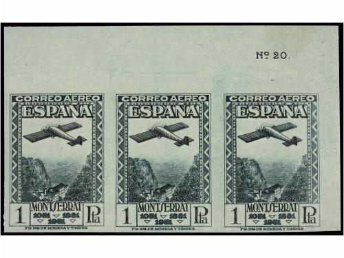 ** ESPAÑA. Ed. 650/54s. SERIE COMPLETA en tiras de tres SIN