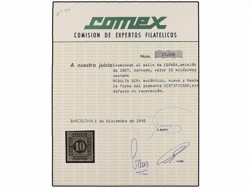 * ESPAÑA. Ed. 94. 10 mils. castaño. PIEZA DE LUJO. Cert. COM
