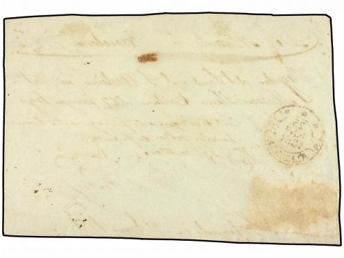 ✉ ESPAÑA. Ed. 6 (2). 1851. ALICANTE a BARCELONA. Frente de R