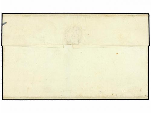 ✉ ESPAÑA. Ed. 6. 1851. TARIFA a CÁDIZ. 6 cuartos negro, mat.