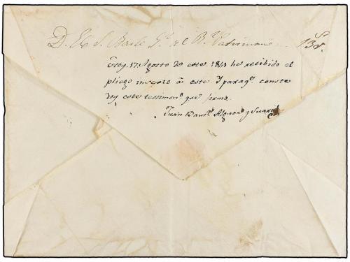 ¿ ESPAÑA: PREFILATELIA. 1841 (10 Agosto). BARCELONA a SAN JU