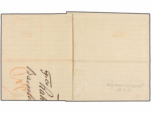 ¿ ESPAÑA. Ed. 132, 133, 135. 1874. BARCELONA a PARÍS. 5 cts.