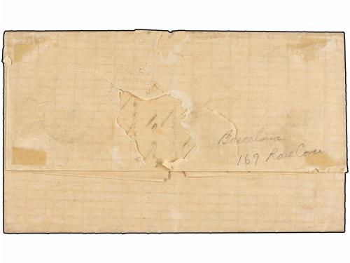 ✉ ESPAÑA. Ed. 110. 1870. BARCELONA a NEW YORK. 400 mils. ver