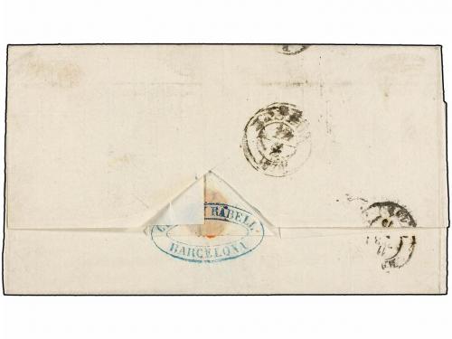 ¿ ESPAÑA. Ed. 108 (7). 1870. BARCELONA a BUENOS AIRES. 100 m