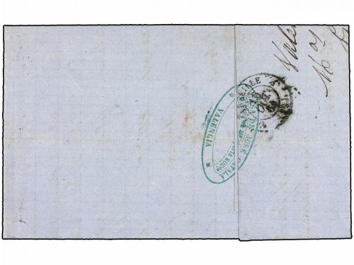 ¿ ESPAÑA. Ed. 65. 1864. BARCELONA a MARSEILLE. 12 cuartos ve