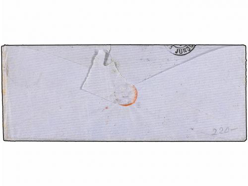 ¿ ESPAÑA. Ed. 56 (2). 1861. BARCELONA a SANTIAGO DE CHILE. 2