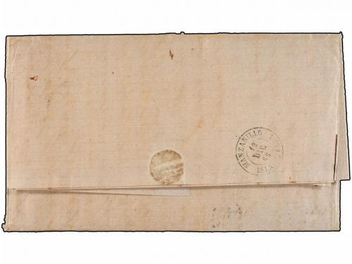 ✉ ESPAÑA. Ed. 78. 1865. BARCELONA a MANZANILLO (Cuba). 1 rea