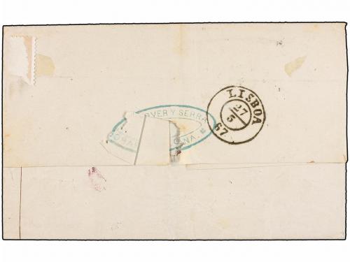 ¿ ESPAÑA. Ed. 89 (2), 92 (2). 1867. BARCELONA a BUENOS AIRES