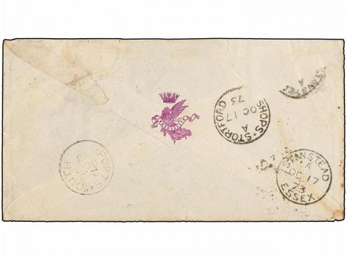 ¿ ESPAÑA. Ed. 137. 1873. BARCELONA a ESSEX (Inglaterra). 50