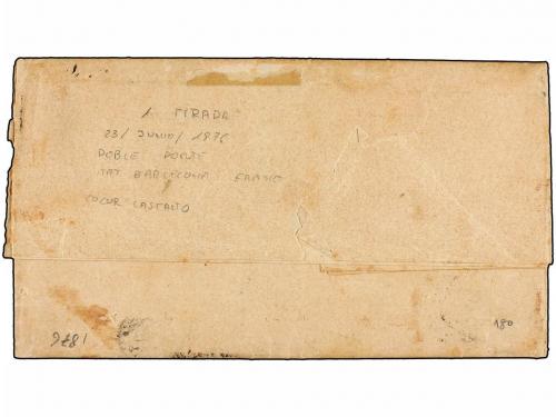 ✉ ESPAÑA. Ed. 177 (2), 154. 1876. BARCELONA a HABANA. 25 cts
