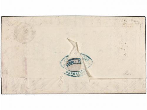 ¿ ESPAÑA. Ed. 115, 121, 124, 126. 1873. BARCELONA a BUENOS A