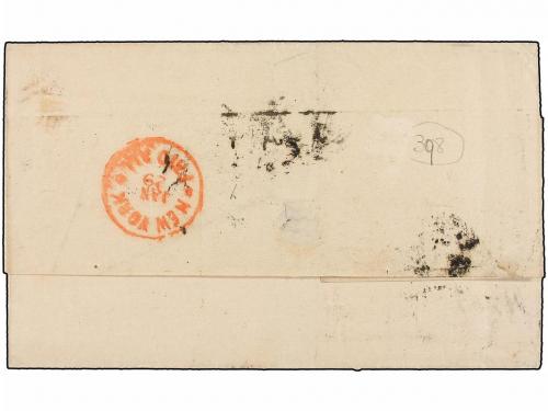 ¿ ESPAÑA. Ed. 164 (2), 168 (2). 1875. BARCELONA a U.S.A. 10