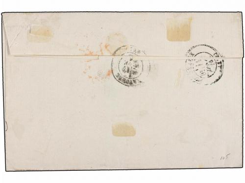 ¿ ESPAÑA. Ed. 164 (3). 1876. BARCELONA a FRANCIA. 10 cts. az