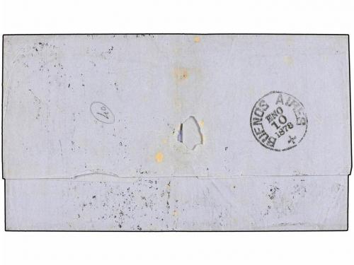 ¿ ESPAÑA. Ed. 174, 175, 179. 1878. BARCELONA a BUENOS AIRES.