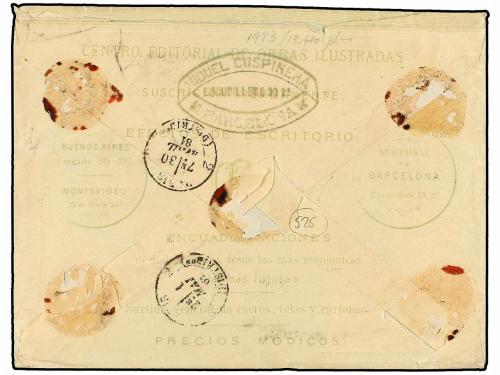 ¿ ESPAÑA. Ed. 204, 206 (2). 1881. BARCELONA a PARÍS. 25 cts.