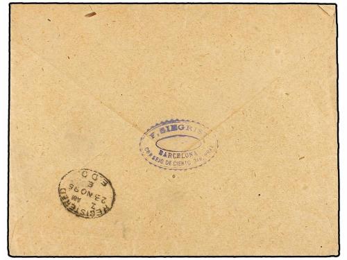 ¿ ESPAÑA. Ed. 215, 217, 220, 223. 1895. BARCELONA a LONDRES.