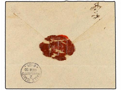 ¿ ESPAÑA. Ed. 214 (5), 223. 1900. BARCELONA a ALEMANIA. 2 ct