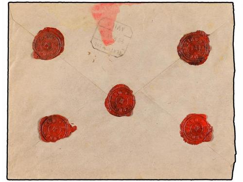 ¿ ESPAÑA. Ed. 219 (7). 1891. BARCELONA a PIEDRAHITA. 15 cts.