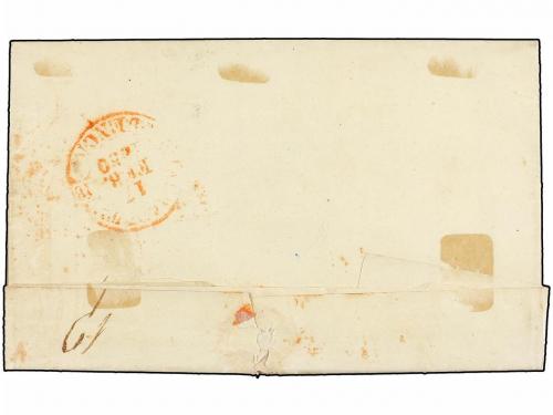 ¿ ESPAÑA. Ed. 1. 1850. REUS a ALBACETE. 6 cuartos negro, mat