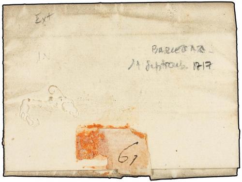 ¿ ESPAÑA: PREFILATELIA. 1717 (17 Septiembre). BARCELONA a RI