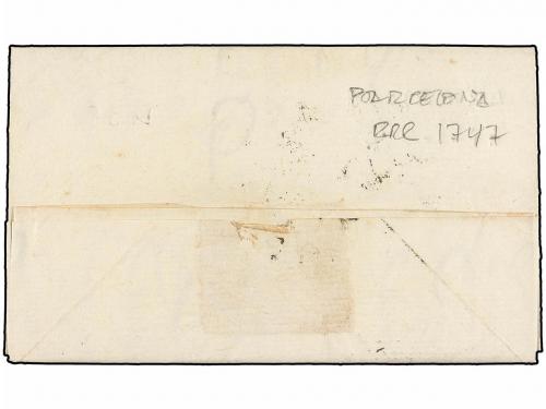 ✉ ESPAÑA: PREFILATELIA. 1747 (5 Febrero). BARCELONA a GERONA