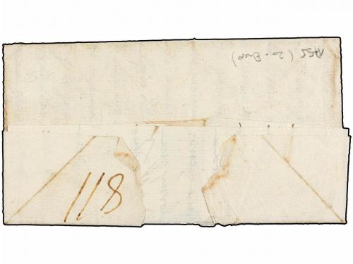 ¿ ESPAÑA: PREFILATELIA. 1755 (20 Enero). VILAFRANCA a BARCEL