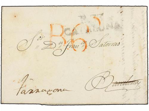 ✉ ESPAÑA: PREFILATELIA. 1819 (21 Octubre). REUS a BARCELONA 