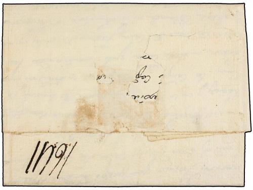 ¿ ESPAÑA: PREFILATELIA. 1771 (26 Mayo). Carta completa con t