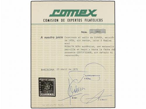 ° ESPAÑA. Ed. 27. 6 reales. MAGNÍFICO EJEMPLAR. Cert. COMEX.