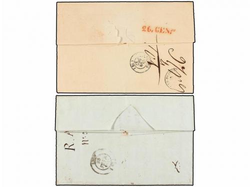 ¿ ESPAÑA: PREFILATELIA. 1841-47. Dos cartas dirigidas de BAR