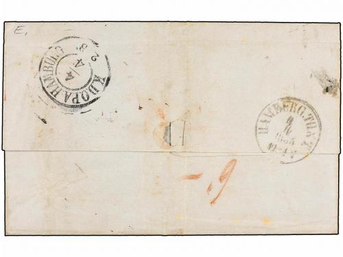 ¿ ESPAÑA. 1856. BARCELONA a HELSINGOR (Dinamarca). Circulada