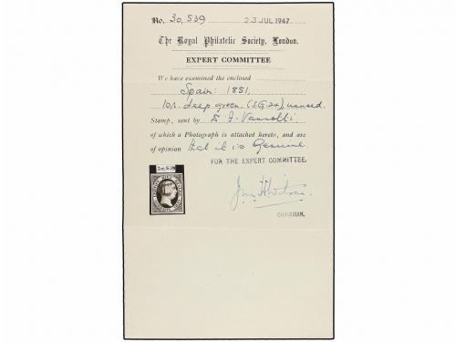 * ESPAÑA. Ed. 11. 10 reales verde, goma original. Color y má