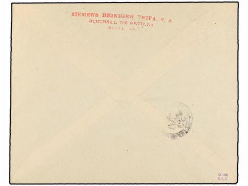 ✉ ESPAÑA. Ed. 321 (8). 1930. SEVILLA a PERNAMBUCO (Brasil). 