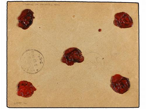 ✉ ESPAÑA. Ed. 224. 1900. BARCELONA a ALEMANIA. 50 cts. carmí