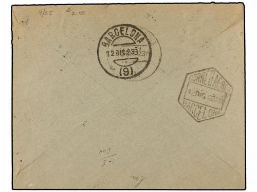 ✉ ESPAÑA. Ed. 292/96. 1923 (11 Diciembre). ALICANTE a BARCEL
