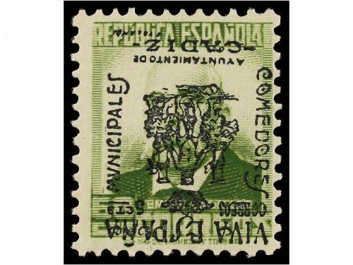 * ESPAÑA E. LOCALES PATRIOTICAS: CADIZ. Ed. 1/8hi + NE 1hi. 