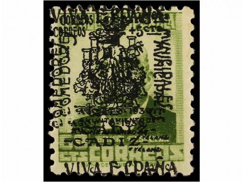 ESPAÑA E. LOCALES PATRIOTICAS: CADIZ. Ed. 1/8hh + NE 1hh. SI