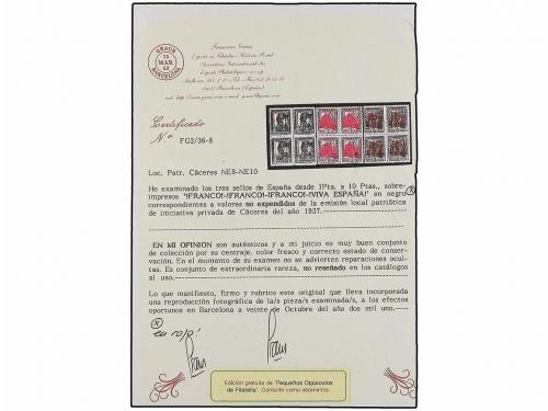 ** ESPAÑA E. LOCALES PATRIOTICAS: CACERES. NO EMITIDOS. 1 pt