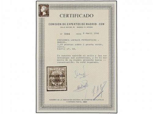 ** ESPAÑA E. LOCALES PATRIOTICAS: BURGOS. Ed. 60. 1,20 pts. 
