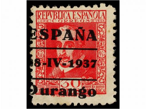ESPAÑA E. LOCALES PATRIOTICAS: DURANGO. NO EMITIDOS. 30 cts.