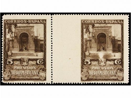 * ESPAÑA. Ed. 567, 568smi. 2 cts. y 5 cts. SIN DENTAR MARGEN