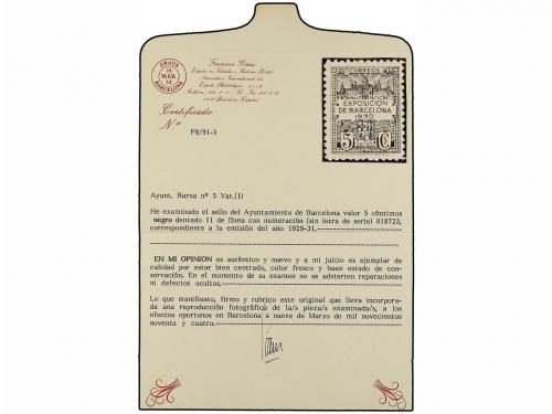 * ESPAÑA: AYUNTAMIENTO DE BARCELONA. Ed. 5E a/k. EMISIÓN ESP